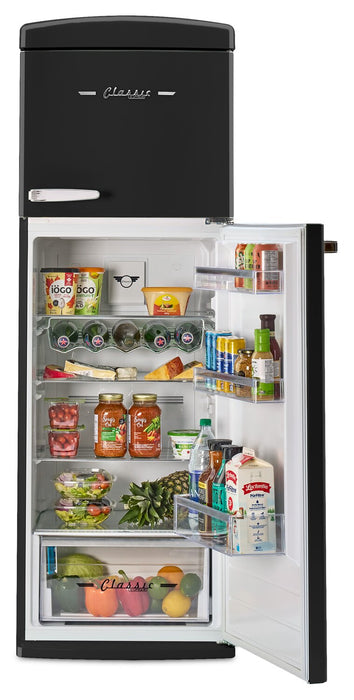 Réfrigérateur Classic Rétro d’Unique de 24 po et de 11 pi3 à congélateur supérieur - noir minuit - UNQ-310L B TM