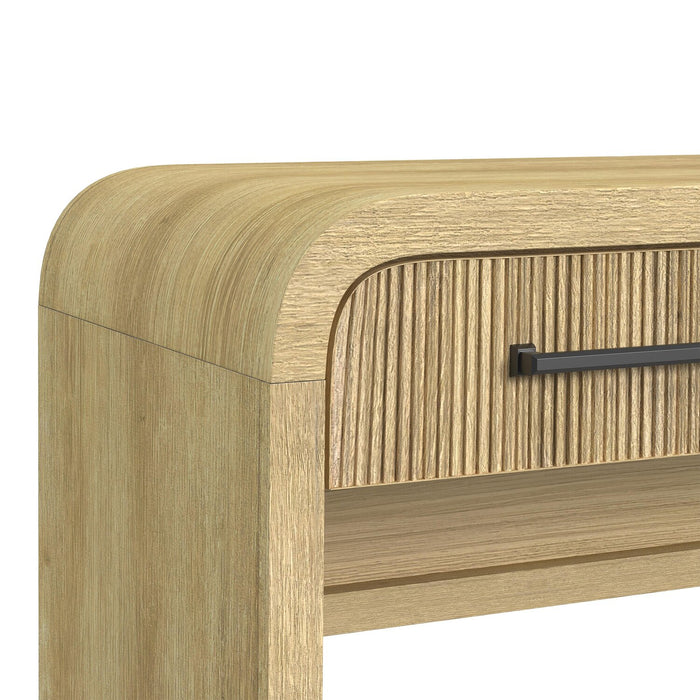 Table de salon moderne Scott Living Lenore de 59 po avec rangement - naturelle