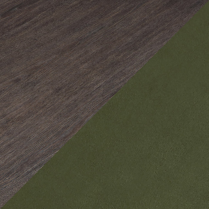 Ensemble de salle à manger Zelda 5 pièces avec table de 78 po à 96 po (L) et 4 chaises - vert et brun espresso