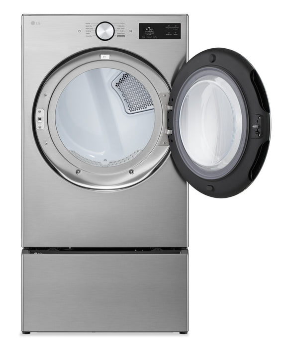 Sécheuse à gaz intelligente LG à chargement frontal de 7,4 pi3 avec AI Sensor DryMC - acier graphite - DLGX5801V