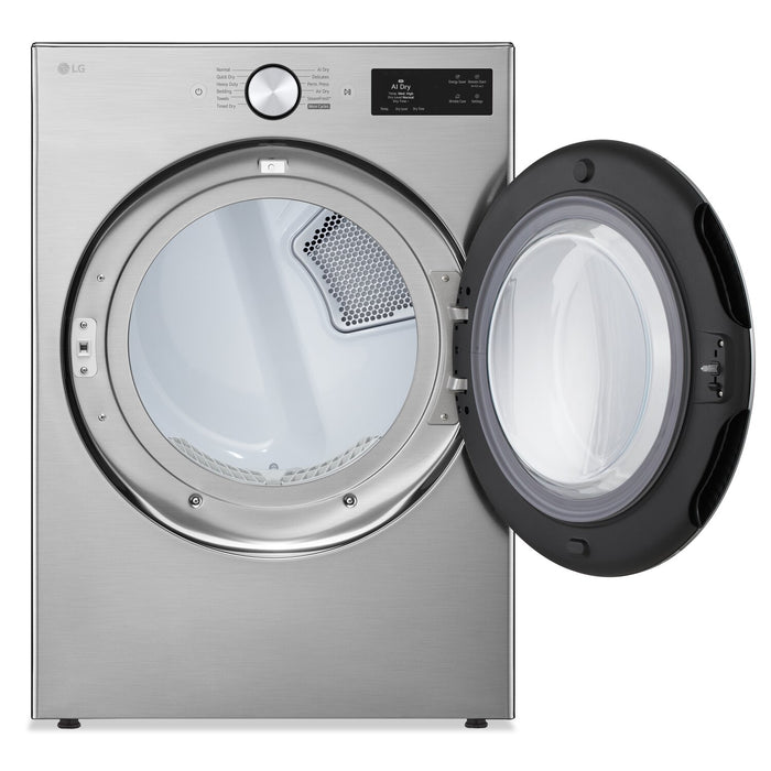 Sécheuse à gaz intelligente LG à chargement frontal de 7,4 pi3 avec AI Sensor DryMC - acier graphite - DLGX5801V