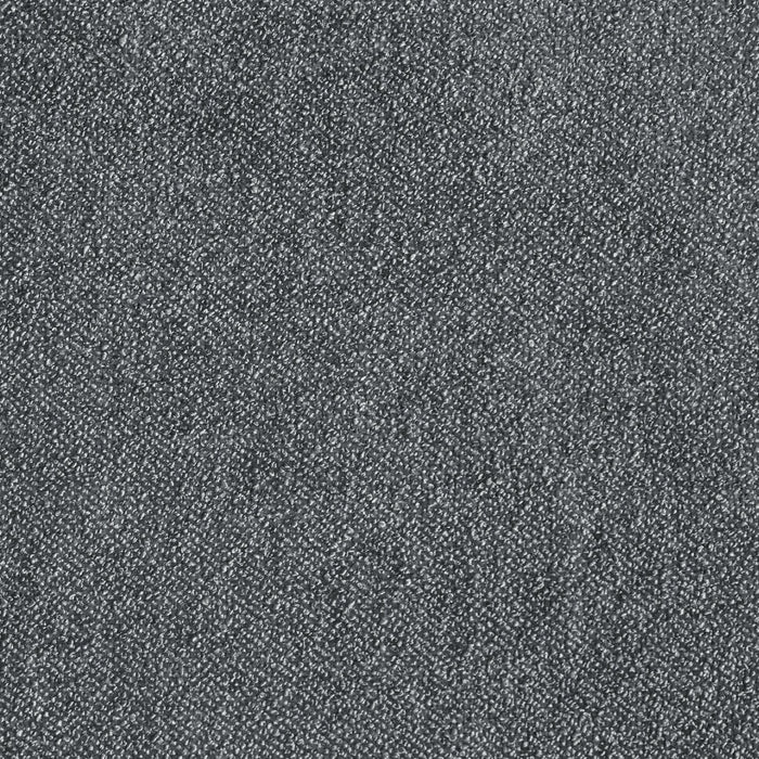 Lit de rangement Amos rembourré en tissu anthracite avec tête de lit à canaux et 3 tiroirs intégrés - format très grand lit