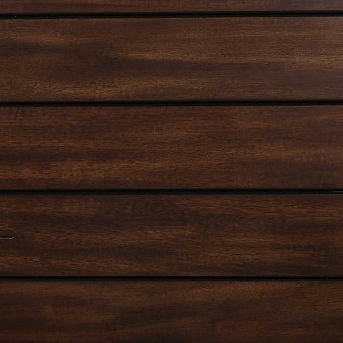 Lit à panneau Sonoma avec tête de lit et cadre de lit, brun manguier - format lit double