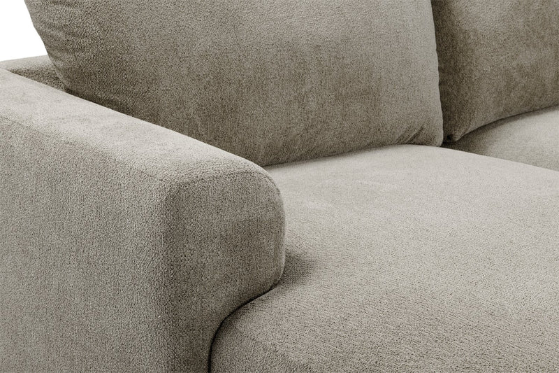 Sofa sectionnel modulaire de gauche Voyage 6 pièces en tissu avec console et coussins de dossier amovibles - taupe