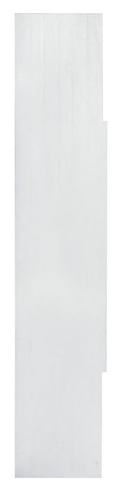 Meuble pour téléviseur traditionnel Wesley de 90 po avec rangement et système de gestion des câbles pour téléviseurs jusqu’à 95 po - blanc calcaire