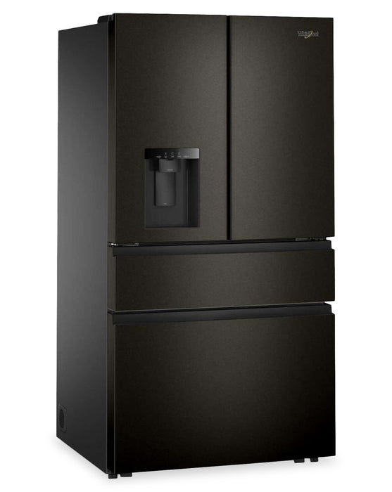 Réfrigérateur Whirlpool de 29 pi3 et de 36 po à portes françaises - acier inoxydable noir résistant aux traces de doigts - WRMF3536SV