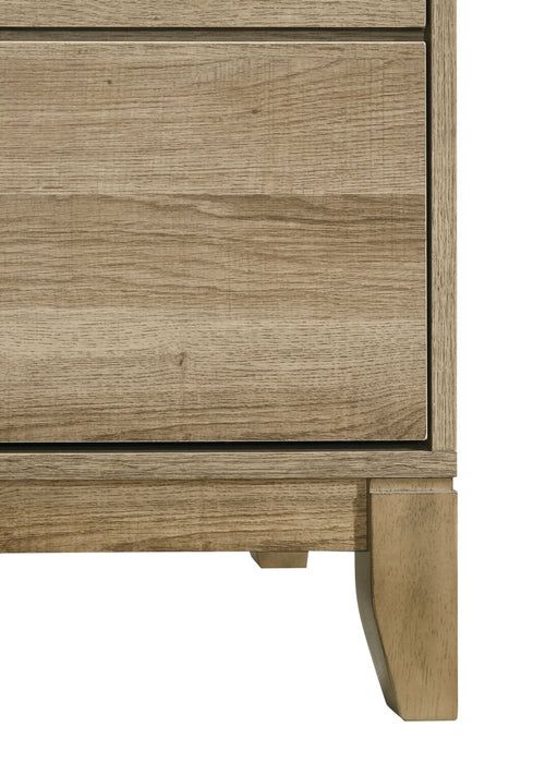 Commode verticale de chambre à coucher Sable de 31 po (L) x 47 po (H) à 4 tiroirs - brun clair