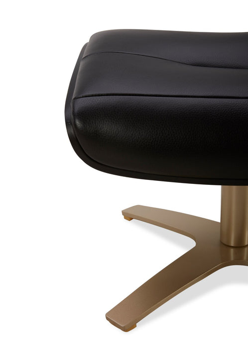 Fauteuil pivotant inclinable Halo en cuir véritable de qualité supérieure avec repose-pieds 