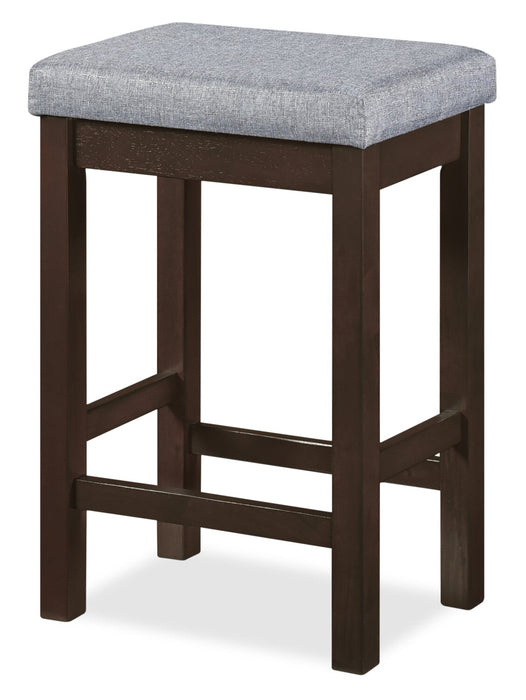 Coin-repas moderne Noah de 60 po avec 3 tabourets de hauteur comptoir et ports USB - espresso
