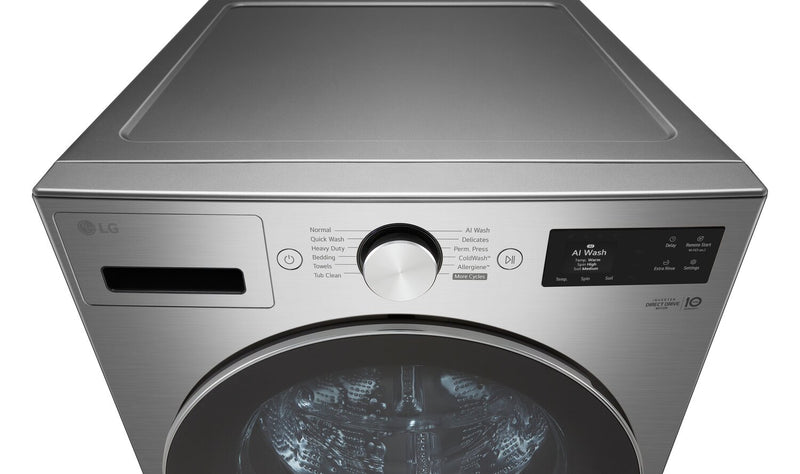 Laveuse à la vapeur intelligente haute efficacité LG à chargement frontal de 5,8 pi3 - acier graphite - WM5800HVA
