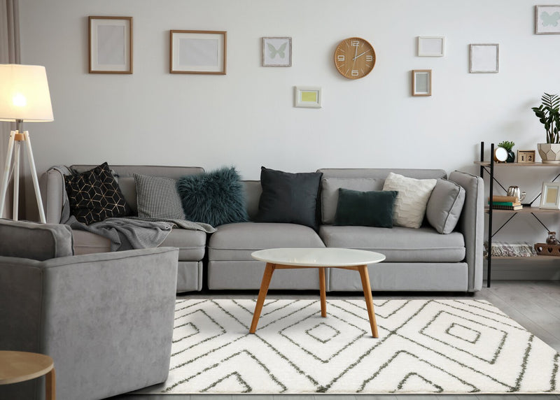 Carpette à poil long Pascal multicolore - 7 pi 10 po x 10 pi 6 po