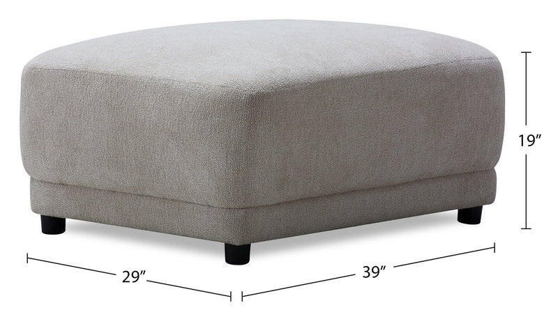 Pouf Voyage en tissu - beige