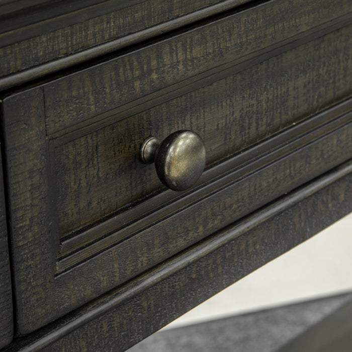 Table de salon traditionnelle Hanson de 50 po en pin - graphite