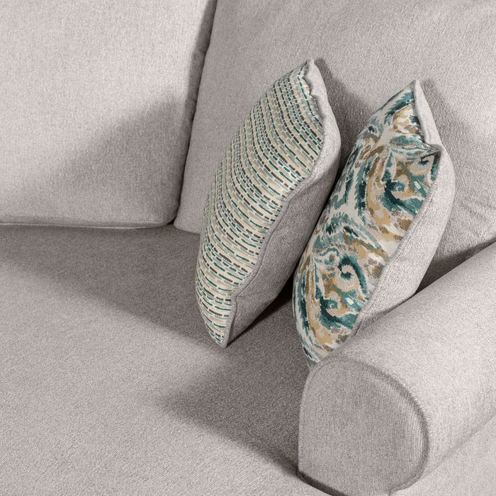 Sofa-lit sectionnel enveloppant de droite Haven de Scott Living 3 pièces en tissu de chenille - gris 
