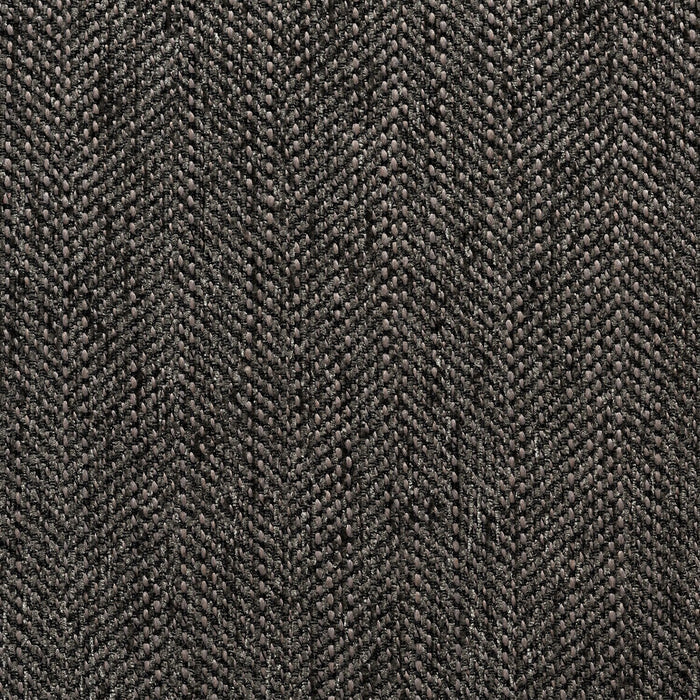 Sofa Nofia de 80 po fabriqué au Canada en tissu de chenille avec 2 coussins décoratifs et pattes en bois - gris anthracite