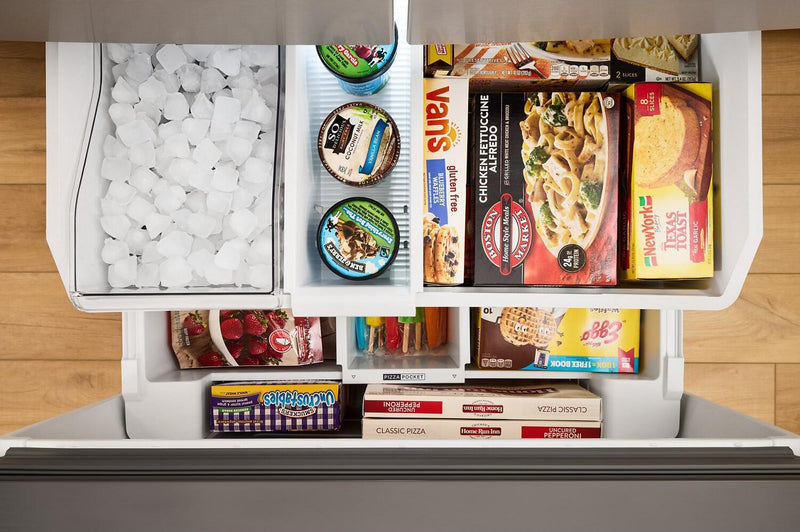 Réfrigérateur Whirlpool de 36 po et de 30 pi3 à portes françaises avec machine à glaçons double - acier inoxydable - WRFF3736SZ 