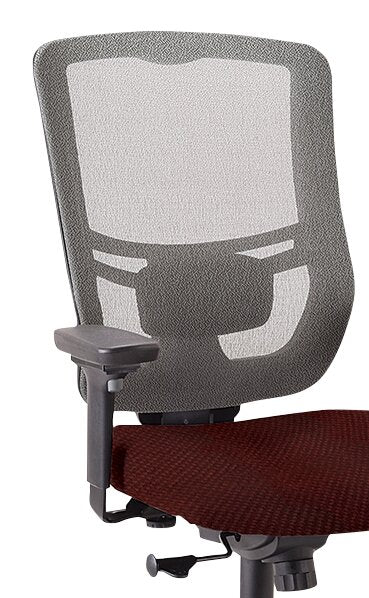 Chaise de bureau Dante de Tempur-Pedic de 26,4 po - rouge avec dossier à mailles