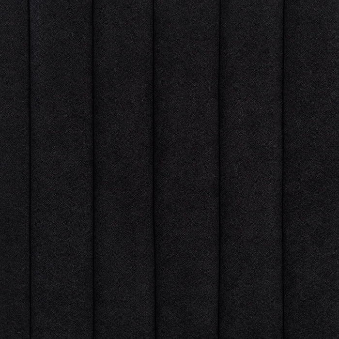 Ensemble de salle à manger Vega 5 pièces avec table de 82 po (L), imitation de marbre, base piédestal et 4 chaises - noir et blanc