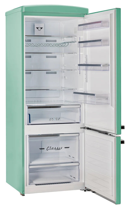 Réfrigérateur Classic Rétro d’Unique de 28 po et de 17 pi3 à congélateur inférieur - turquoise - UNQ-455L T AC
