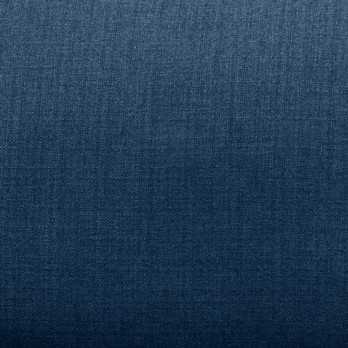 Sofa Gena de Cindy Crawford Home de 78,7 po de format condo en tissu d’apparence lin avec coussins de dossier amovibles - bleu minuit