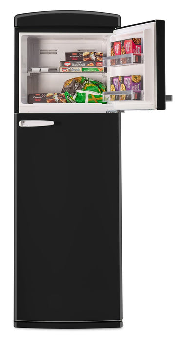 Réfrigérateur Classic Rétro d’Unique de 24 po et de 11 pi3 à congélateur supérieur - noir minuit - UNQ-310L B TM