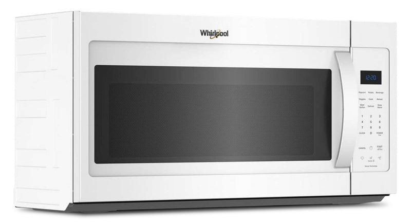 Four à micro-ondes à hotte intégrée Whirlpool de 1,9 pi³ avec cuisson par capteur - blanc - YWMMS3230SW