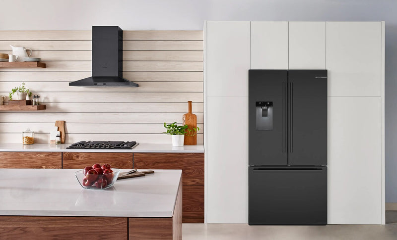 Réfrigérateur Bosch de 21,6 pi³ à portes françaises à congélateur inférieur - Acier inoxydable noir - B36CD52SNB