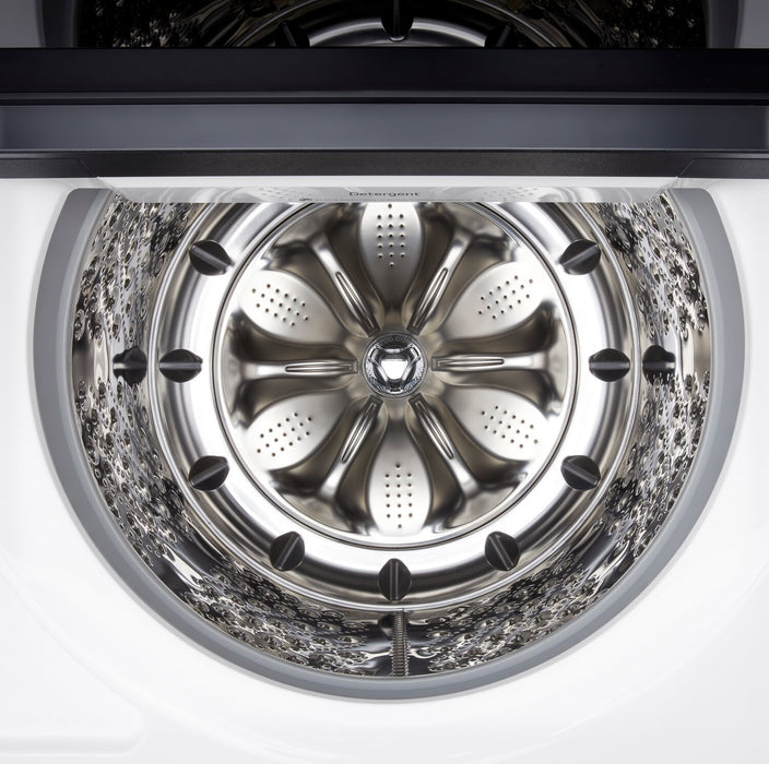 Laveuse intelligente haute efficacité LG à chargement par le haut de 6,3 pi³ - blanche - WT8400CW