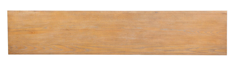 Meuble pour téléviseur moderne Cresset de 84 po en bois massif avec rangement et système de gestion des câbles pour téléviseurs jusqu’à 90 po - blé belge