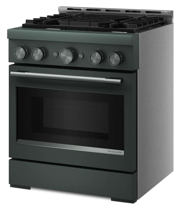 Cuisinière à gaz KitchenAid de 4,1 pi3 avec mode de friture à air sans préchauffage - genévrier - KFGS930SJP