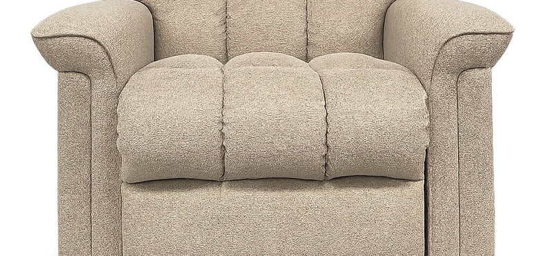 Fauteuil basculeur à inclinaison électrique Linton de 35.5 po en tissu d’apparence lin - champignon 