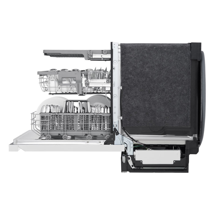 Lave-vaisselle encastré LG à 48 dBA de 24 po avec commandes sur le dessus et QuadWashMC - blanc - LDPN4542W