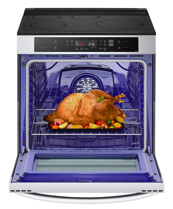 Cuisinière intelligente à induction LG de 6,3 pi³ et de 30 po avec convection et friture à air - acier inoxydable - LSIL6332FE