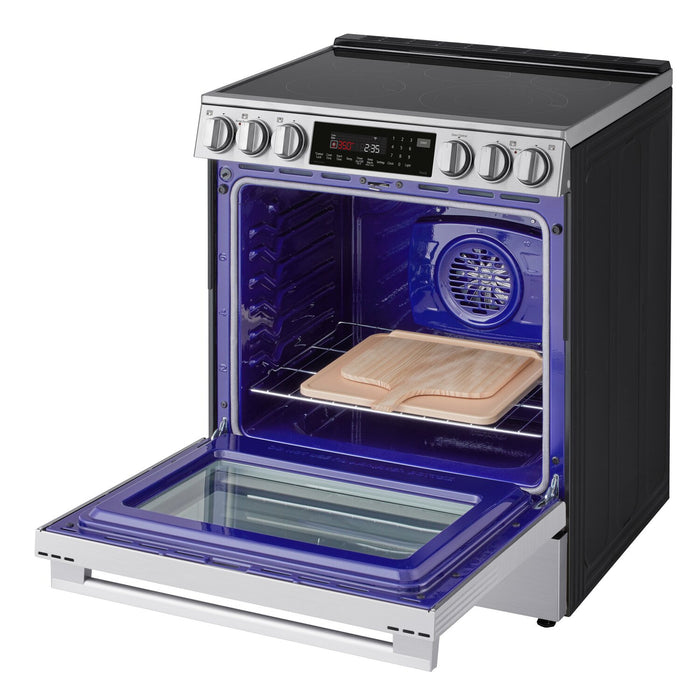 Cuisinière intelligente électrique LG de 6,3 pi3 avec friture à air - acier inoxydable résistant aux traces de doigts - LSEL6337XE