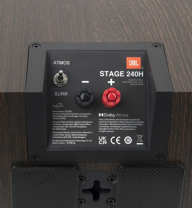 Paire de haut-parleurs JBL Stage 240H de 4,5 po avec son ambiophonique Dolby AtmosMD (JBL240HBLK)