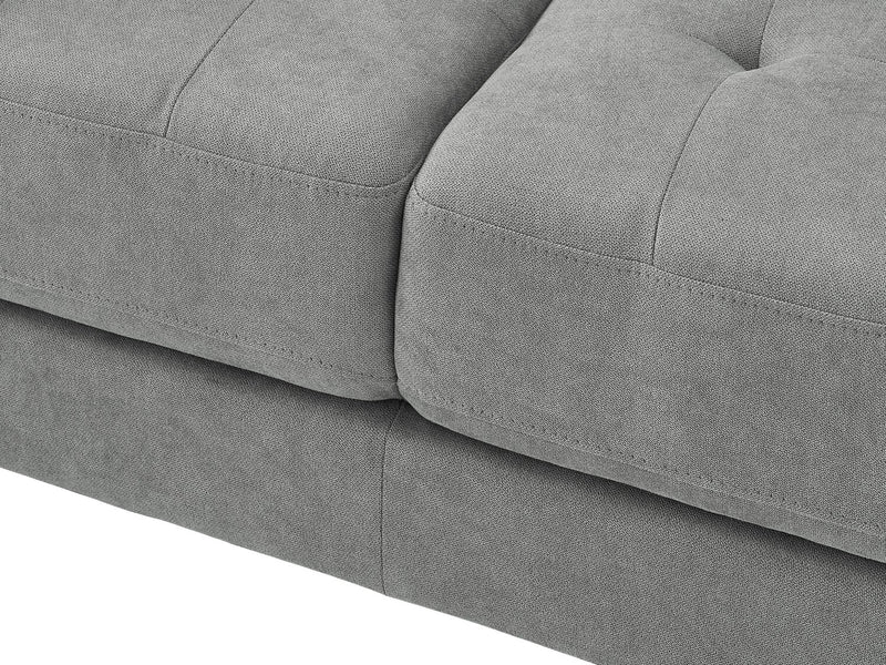 Sofa Metro de 78 po en tissu avec coussins de siège capitonnés et coussins de dossier réversibles - gris