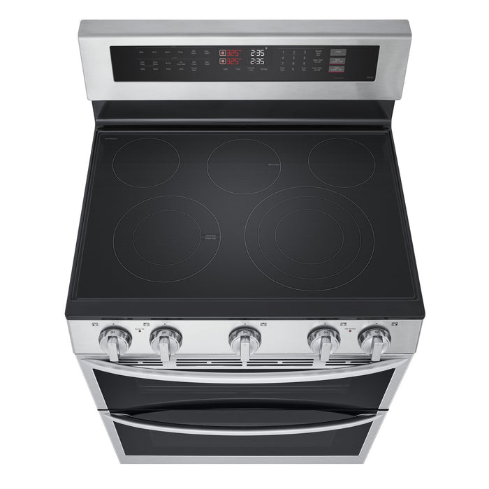 Cuisinière intelligente électrique LG à four double de 7,3 pi3 avec convection ProBake ConvectionMD - acier inoxydable - LDEL7324SE