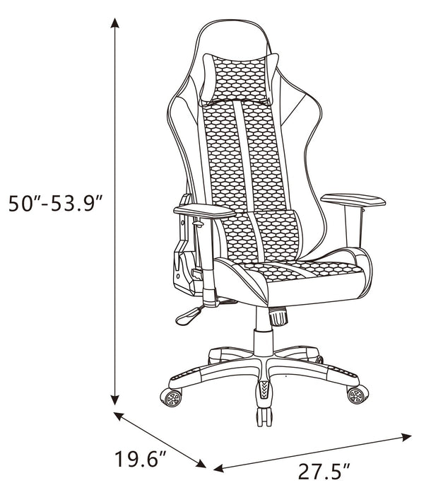 Fauteuil de jeu ergonomique Hawk de 27,5 po - noir et rouge