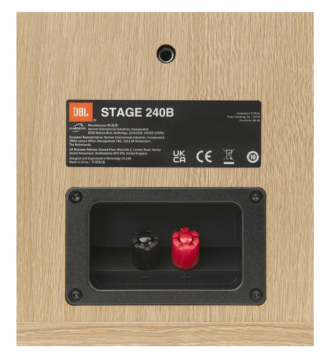 Paire de haut-parleurs d’étagère JBL Stage 240B de 4,5 po avec conception à 2 voies (JBL240BWHT)