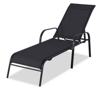  Chaise longue Tuscany pour la terrasse à l’extérieur avec dossier réglable - métal, résistante aux rayons UV et aux intempéries - Anthracite