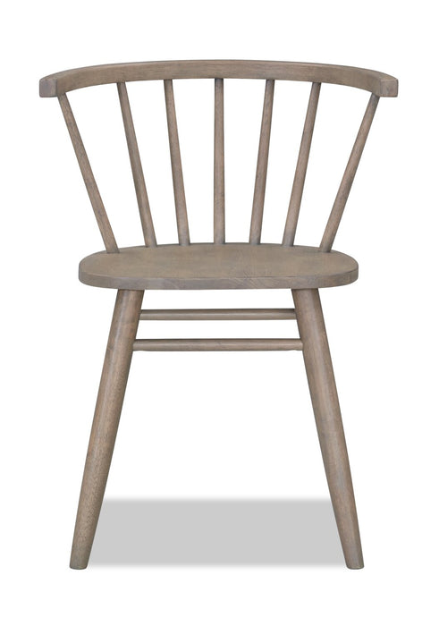 Ensemble de salle à manger Remi 5 pièces en verre et bois avec table ronde de 42 po et 4 chaises à dossier à barreaux en forme de fuseau - noir et brun