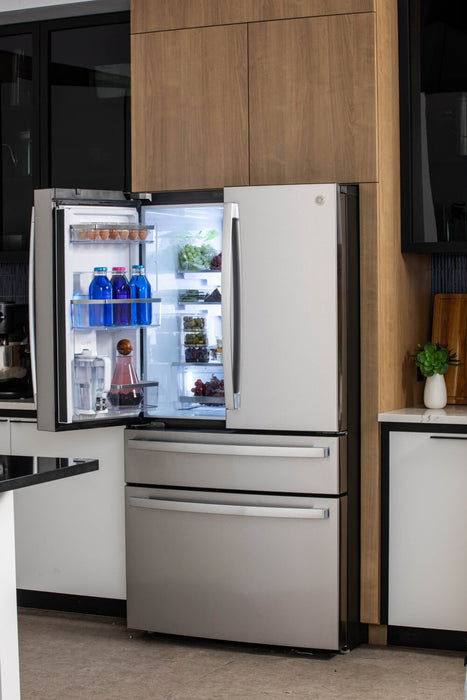 Réfrigérateur GE de 28,7 pi3 et de 36 po à portes françaises - acier inoxydable résistant aux traces de doigts - PGE29BYTFS