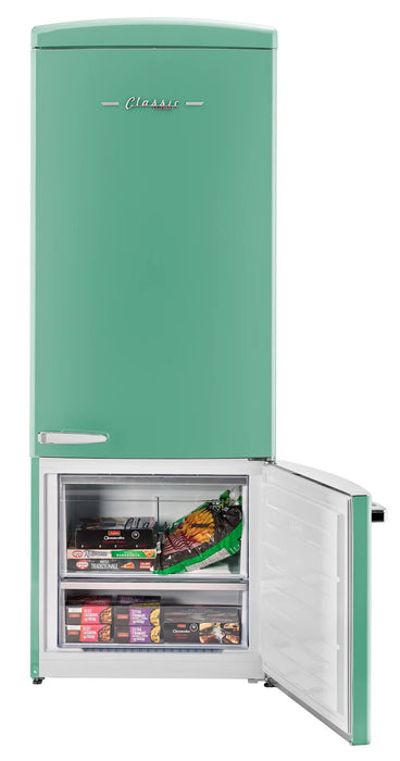 Réfrigérateur Classic Rétro d’Unique de 28 po et de 17 pi3 à congélateur inférieur - turquoise - UNQ-455L T AC