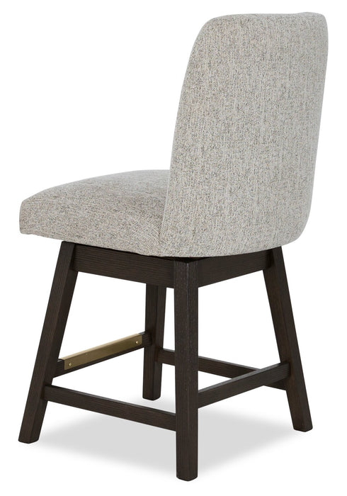 Chaise Metro de hauteur comptoir de 24 po (H) en tissu de polyester - beige et brune