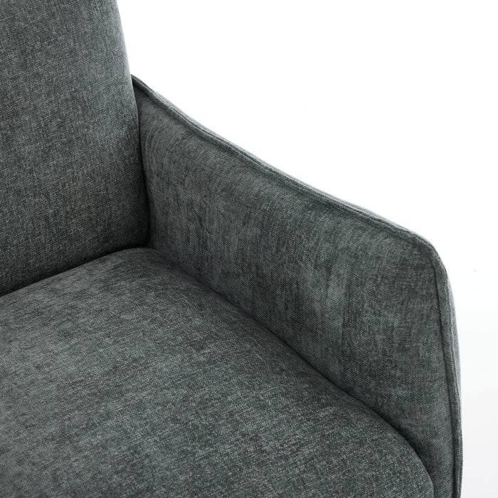 Fauteuil d’appoint Arlo de 29,5 po en tissu d’apparence lin - vert