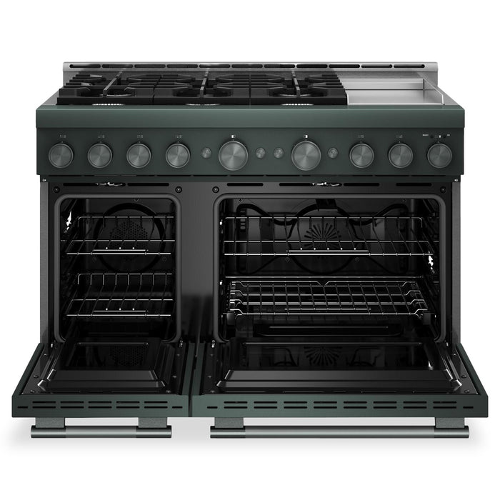 Cuisinière à gaz KitchenAid de 6,3 pi³ de style commercial à 6 brûleurs - genièvre - KFGD948SJP