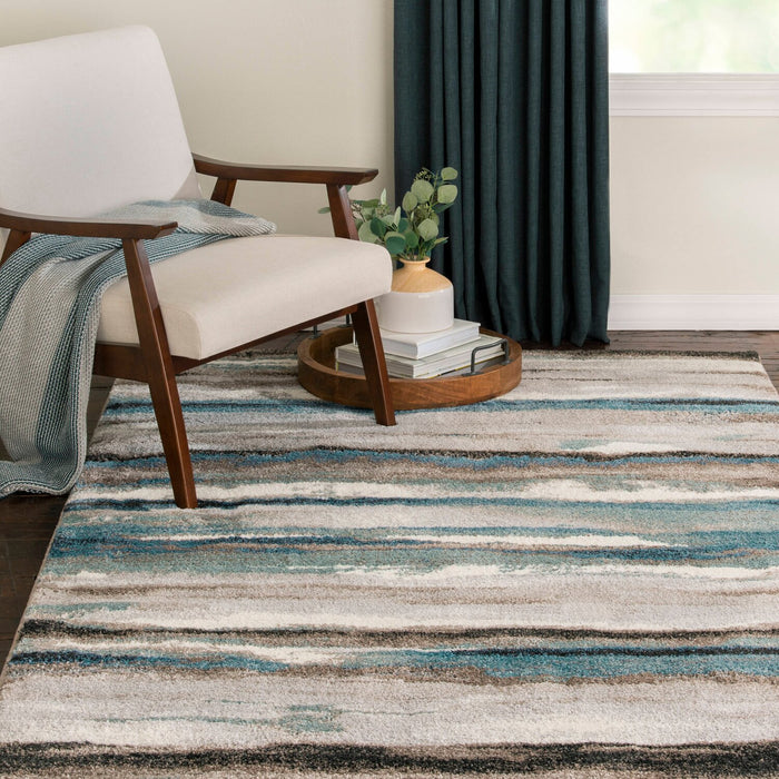 Carpette Lorin tissée à la machine de 5 pi x 7 pi - multicolore 