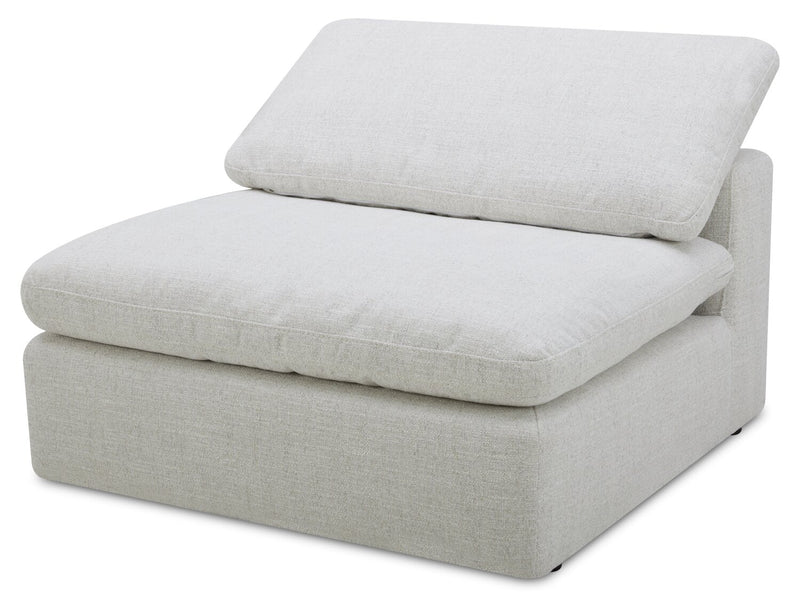Sofa sectionnel à inclinaison électrique modulaire Sky 5 pièces en tissu avec coussins amovibles en duvet et plumes - blé Nathan