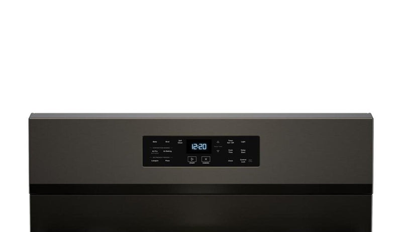 Cuisinière à gaz Whirlpool de 5 pi³ avec friture à air et autonettoyage - acier inoxydable noir - WFGS5030RV