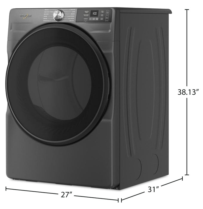 Sécheuse à gaz intelligente Whirlpool de 7,4 pi³ avec Wrinkle ShieldMC - noir volcan - WGD5720RU